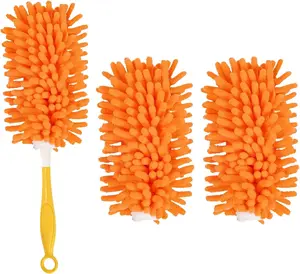 Reusable Duster Pads Compatible with Swiffer Duster, Washable 360 Dusters Heavy Duty Refills, Microfiber Dusters Refills for Swiffer 3ft 6ft Extended Handle, 2 Pack (Handle is Not Included)