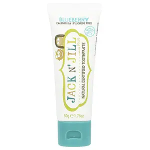 Jack n' Jill Natural Certified Toothpaste, 6 Months+, Blueberry, 1.76 oz (50 g)