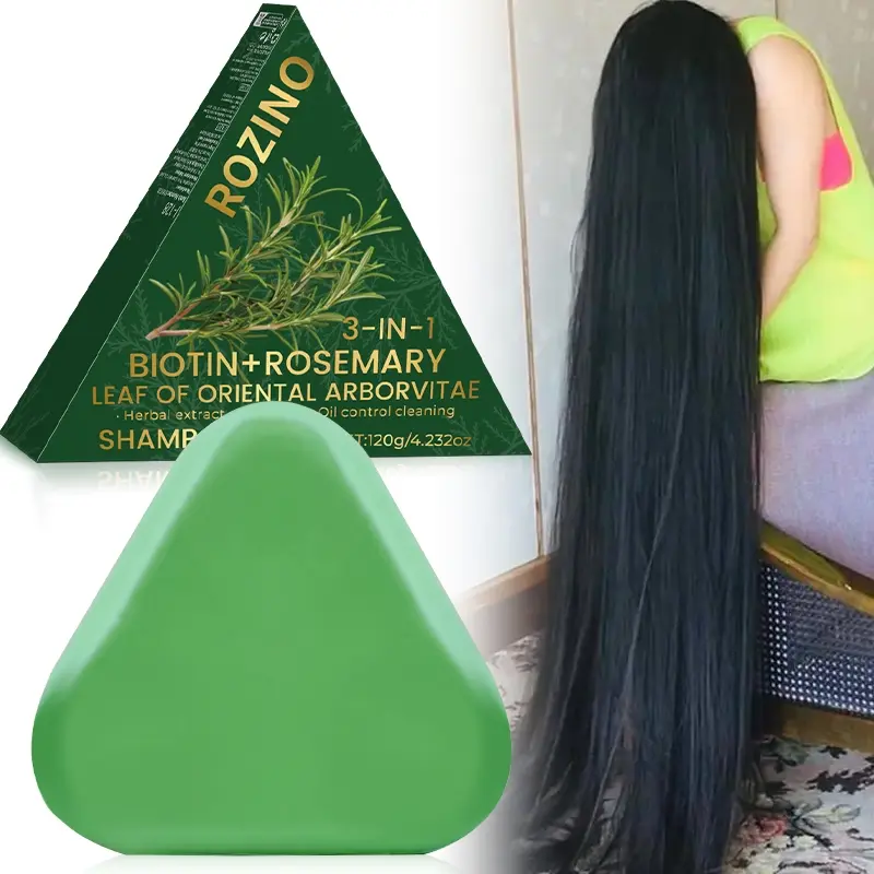 120 g Biotin Rosemary Cypress Leaf Herbal Healthy Shampoo, Anti-Dryness Anti-Breakage Formula to Reduce Tangling, Thinning & Baldness, Nourishing Scalp Care Used Once Every 7 Days, Moisturizing Scalp Care