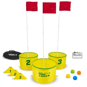 GoSports Yard Links Golf Game with 3 Buckets, Tee Markers and 4 Balls GoSports Yard Links Golf Game with 3 Buckets, Tee Markers and 4 Balls