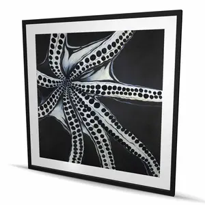 Begin Home Decor C1FM48481H23GB 48 x 48 in. Large Octopus Tentacle Framed Print Wall Art - Marine Decor Art
