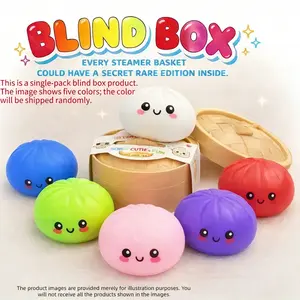 Expressive Big Dumpling Squishy - Blind Box, Mysecret Bun Fidget Toy, Soft Material, Stress Relief, Unboxing Surprise, Random Style per Pack.Valentine's Day and Easter gifts, suitable for adult to exchange gifts