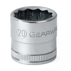 GearWrench 80628 0.5 in. Drive 6 Point Standard Metric Socket - 16 mm