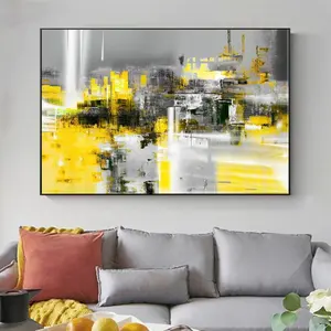 Modern Canvas Wall Art Poster - Abstract Yellow Canvas Painting Posters Prints Art Modern Wall Art Wall Pictures Decor Room Colorful Gifts Ornaments Decoration