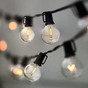String Lights, LED 25 Light Bulbs 25Ft G40 Globe String Lights with Bulbs-UL Listd for Indoor/Outdoor Commercial Decor