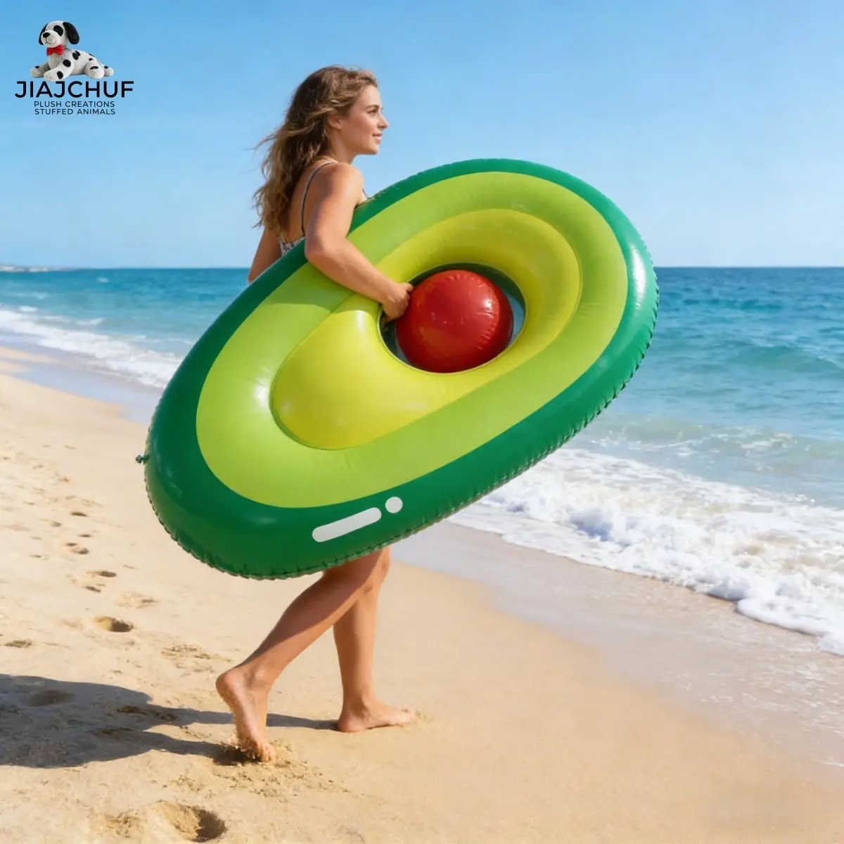 Avocado Floating Raft, Inflatable Pool Floaties, Pool Floater, Innovative Design, Perfect for Summer Outings, Pool Parties, Must-Have Summer Accessory