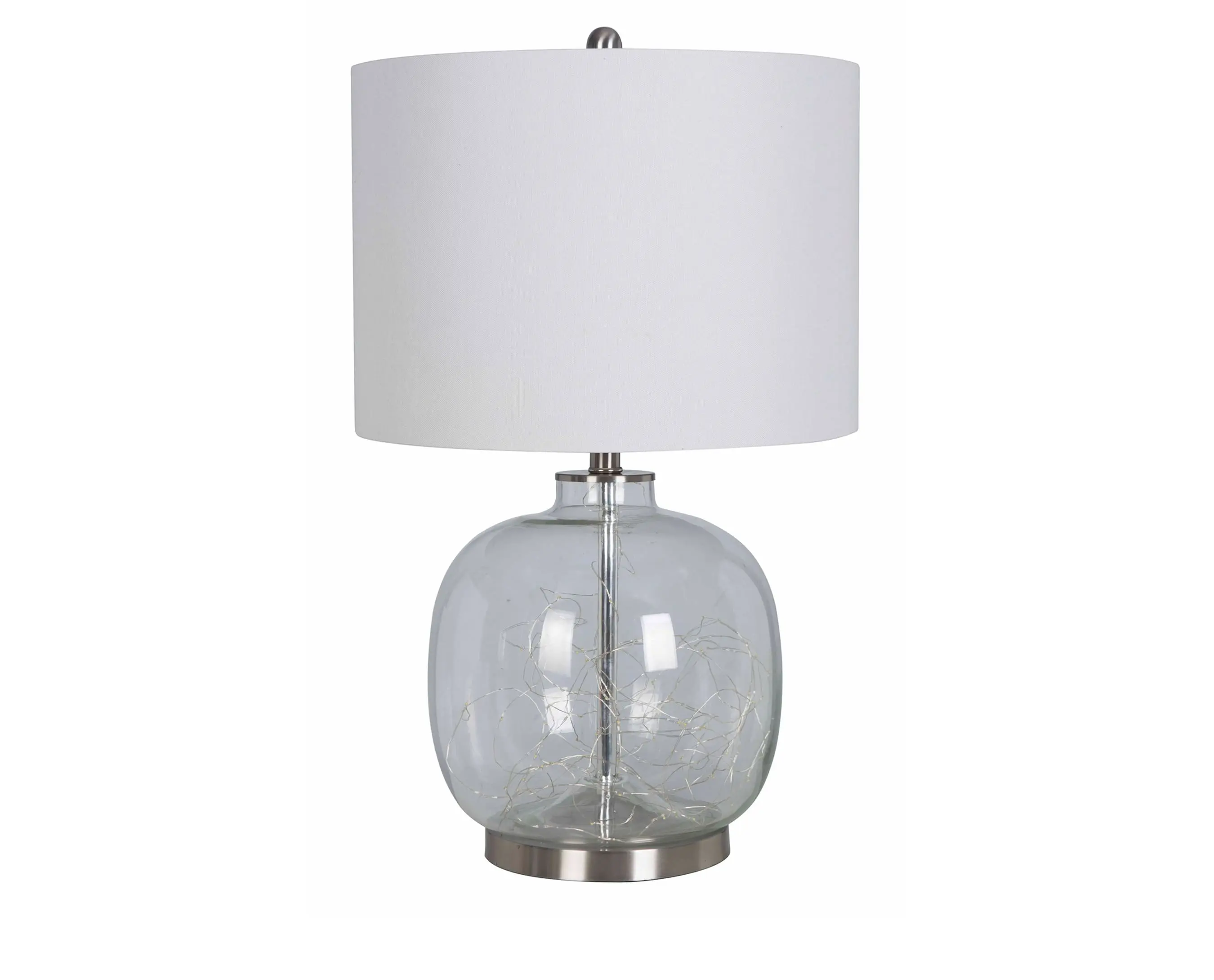 Phoebe Glass Table Lamp W/LED Fairy Lights, Home Décor, Bedroom Living Room