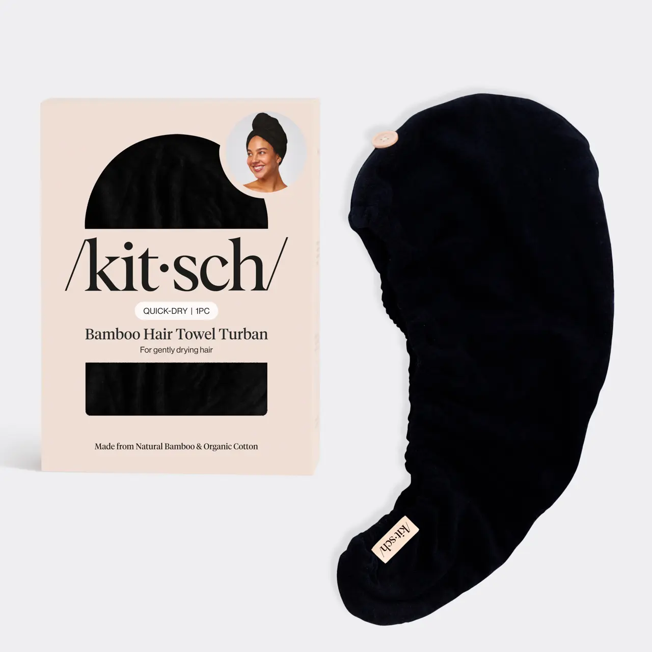 Eco-Friendly Hair Towel - Black