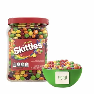 Skittles Original Chewy Candy Bulk Jar 54 Oz Assorted Fruit Flavored Candies in a Large Container for Parties and Everyday Enjoyment Cherry Grape Snack Sweet Bonbon