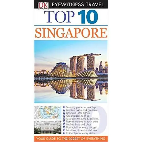 USED Book - Top 10 Singapore (Eyewitness Top 10 Travel Guide) by Jennifer Eveland (Paperback) - english