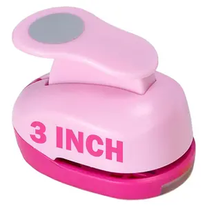 Circle Punch 3 Inch Craft Hole Paper Punch Pink - Large 75mm Circle Hole Round Punchers for Cardstock, Gift Wrapping, Greeting Cards and Scrapbook
