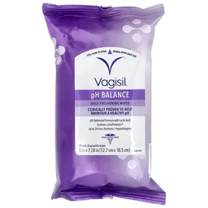 Vagisil Daily Freshening Wipes, pH Balance, 20 Disposable Wipes