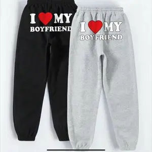 I Love My Boyfriend's Sports Pants - Available in Black and GreyRAIMENTRY