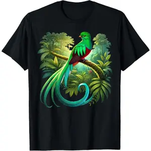100% Cotton Unisex Quetzal Guatemalan Chapin Tigua Tikal Traditional Mayan 502 T-Shirt