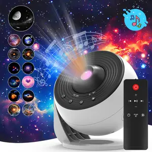 Galaxy Projector Night Light, USB Powered Galaxy Projector Lamp with Remote Control, Bluetooth-compatible Star Projector, Decorative Light for Home Bedroom, Starry Sky Projector