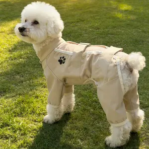 Pet anti-dirt pants for Bichon and Teddy dogs, outdoor sports clothing, four-season anti-dirt, anti-mosquito, four-legged dustproof pants, pet apparel