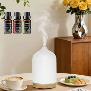 Aroma Diffuser for Bedroom or Yoga  200ml, 7-Color Light, Whisper-Quiet Ultrasonic, Auto Shut-Off Timer, and Cool Mist Humidifier