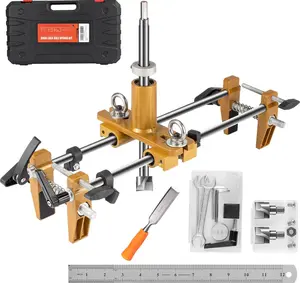 Door Lock Installation Kit Mortising Machine Mortise Jig, Door Lock Hole Opener Kit, Lock Mortiser with 3 Drill Bits for Wooden Doors