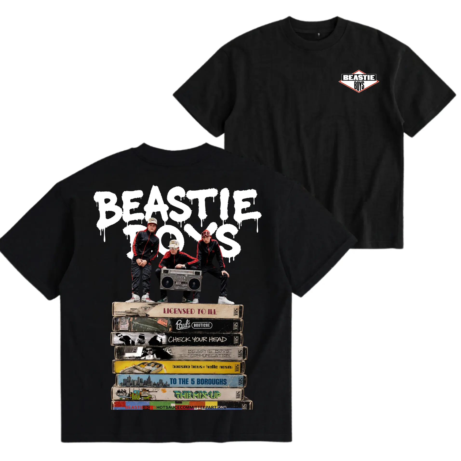 Beastie Boys Shirt Vintage Hip Hop Rap Tee, Beastie Boys Albums Cassette Tape Shirt, Retro Hip Hop Band Graphic T-shirt, Unisex Clothing, Gift For Her, MADE IN USA