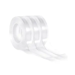 SummerWinsVEVOR Double Sided Tape Heavy Duty, 16 ft Nano Mounting Tape( 3 Pack), Strong Adhesive Reusable, Clear Two Sided Wall Tape, Removable Poster Picture Hanging Strips for Home Office Car Outdoor Use, Wall Mountingdealsforyoudays