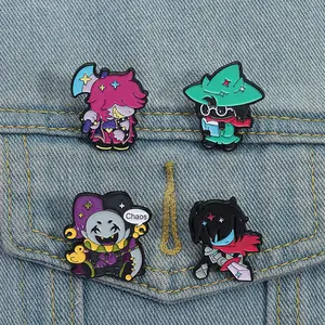 【 New autumn 2025 brooch 】 4PCS cartoon character series brooch, exquisite badge, fashionable item, suitable for backpacks and clothing, exquisite enamel, perfect for giving to family and friends summervibes