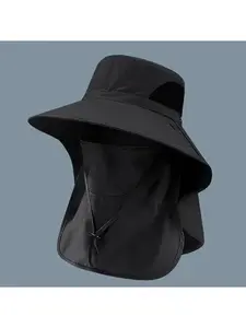 Outdoor Unisex Summer Hat UPF50+ UV Protection Breathable Dacron Fishing Cap for Cool Men One Size Fits 55-58cm