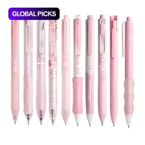 Retractable Gel Pen Set, 10pcs/set Cute Quick Dry Black Ink Gel Pen, Writing Pen for Office School Student, Office Stationery & Supplies