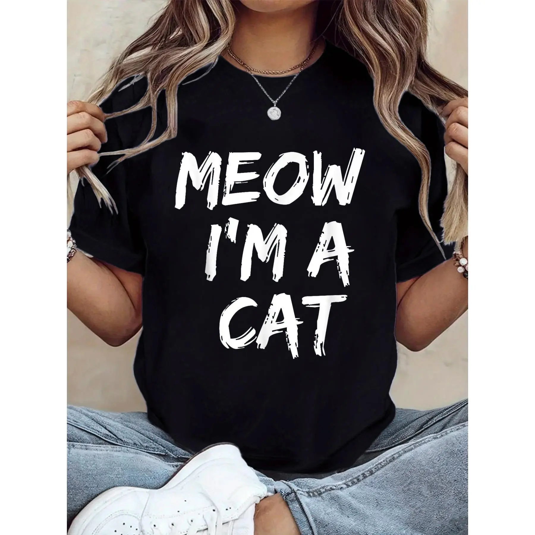 Funny Meow Cat Halloween Costume T- Shirt T-Shirt