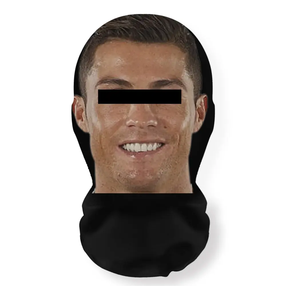 3D Mesh Realistic Celebrity Full Cover Mask & Headpiece - Lightweight, Adjustable, Ultra-Fine Fiber, Super-Stretch Fit, Breathable, Optical Illusion Cosplay Prop - Halloween, Birthday, New Years Eve Ceremony Festive Party Accessory