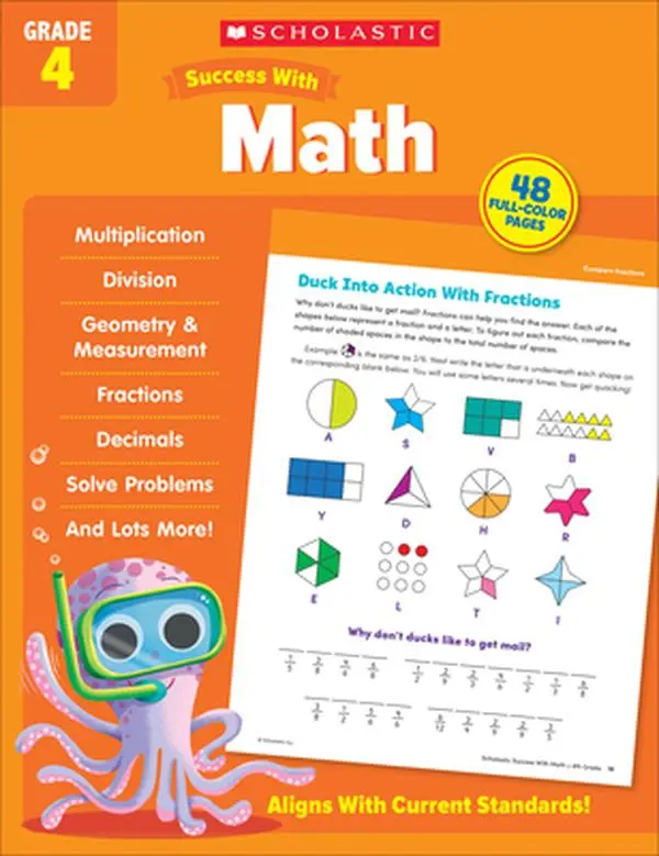 Scholastic Success with Math Grade 4 Workbook -- Scholastic Teaching Resources - Paperback