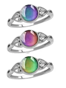 Temperature Changing Ring, Simple Round Design, Unisex Fashion Jewelry, Unique Rings, Perfect for Parties and Daily Wear, Ideal Birthday Gift, Jewelry Gifts