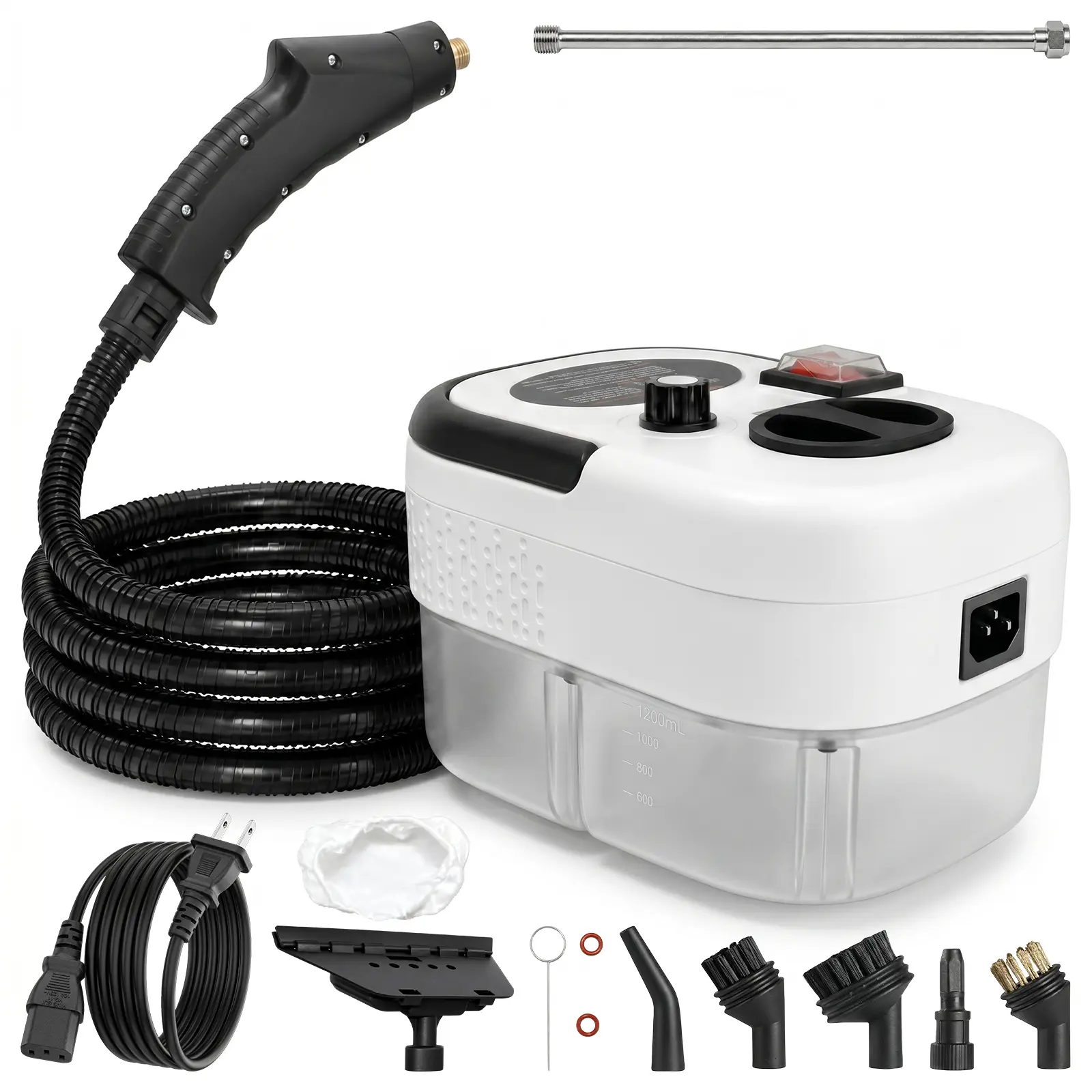 Portable High Pressure Steam Cleaner, 2500W Handheld Steam Cleaning Machine with Multi Accessories, Adjustable Steam for Kitchen Bathroom Grease Tile Deep Cleaning, Steam Cleaner with Multiple Attachments