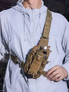 Multifunctional Lure Bag Tactical Crossbody Waist Pack Durable Nylon Sports Pouch, Outdoor Portable Belt Bag for Hiking and Fishing