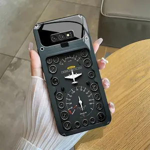 Aviation Theme Glass Phone Case, Unique Aircraft Design for 【Galaxy Note9】666