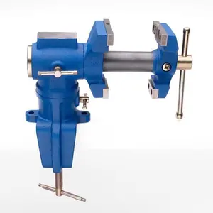 Bench Vise Grip - Multi-Position Modular Cast Iron Woodworking and Working Table Vise with 2 Rotating Jaws and - Grip with 2-1/4" Max Jaw Opening by