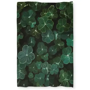 Begin Home Decor C1DCTXLW7H5BIX Twin Extra Long Clovers Green Botanical Duvet Cover - Stylish Home Decor