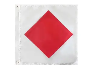 360 stand Handcrafted Nautical Alphabet Signal Flag (Letter F, 24 in.), Durable Nylon Double-Stitched Navy Code Piece for Outdoor Use, Party Decorations Banners, Wall Decor Flags