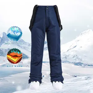 Women's Insulated Bib Overalls - Solid Color, Breathable, High Waist Snowboard Ski Suspenders with Straight Leg Trousers