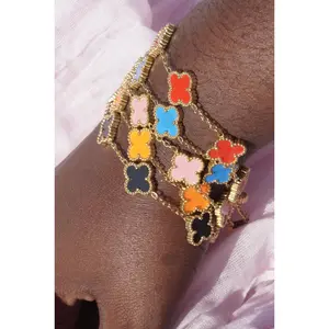 Solid Color Clover Bracelet