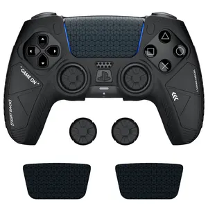 VIDPPLUING PlayStation 5 Controller Silicone Protective Case Skin-friendly Non-slip Sweat-proof Drop-proof Joystick Cap Set for Enhanced Control Tactical Gloves & Protective Covers summervibes