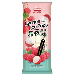 JINJIN Lychee Flavor Ice Pops, 24oz Juice-Added Tropical Fruity Summer Dessert Beverage