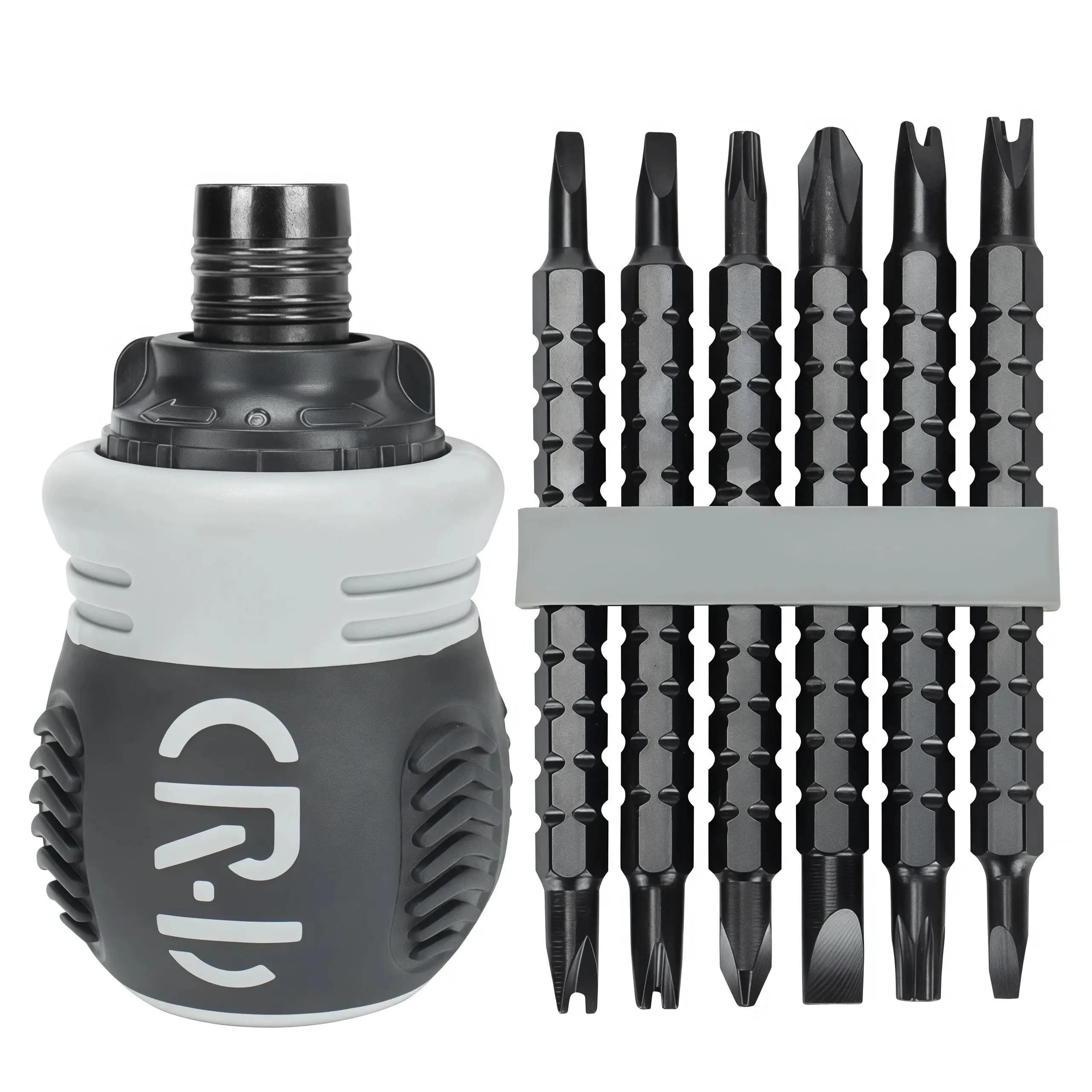 Short ratchet screwdriver CR-V hardened hard dual-purpose screwdriver head Telescopic dual-purpose screwdriver cross Slotted screwdriver head Screwdriver powerful magnetic multi-function fathersdaygift