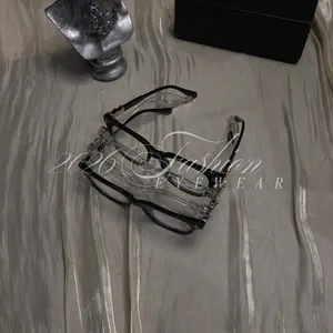 Men’s Full-Rim Plastic Glasses – Square-Round Frame, Retro Hong Kong Style, Casual Decorative Eyewear, Classic Elegant Design