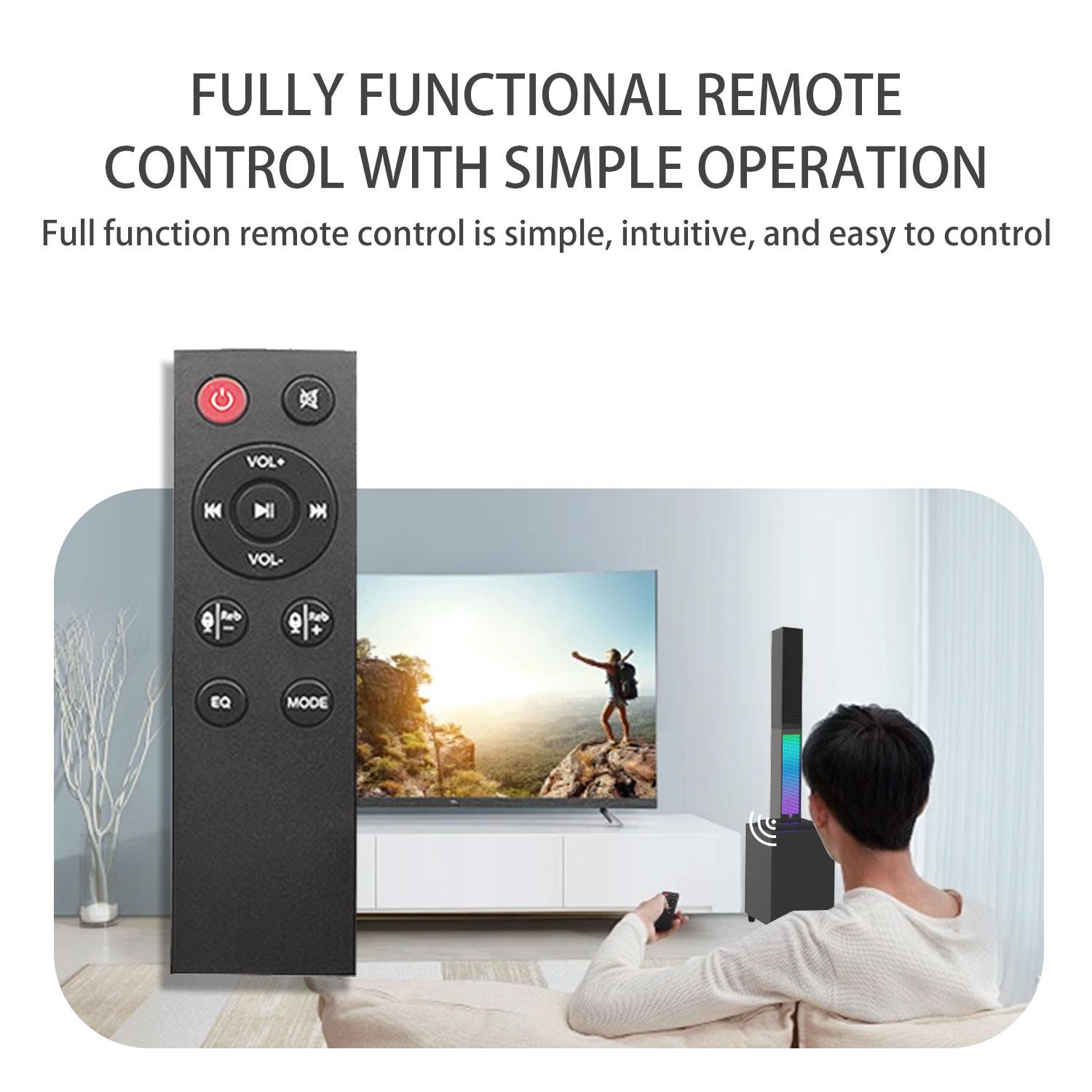 Bluetooth Soundbar With RGB Subwoofer,Heavy Bas  2.1Suround Sound System, Vertical TV speaker, Home Theater Stereo, Bluetooth 5.0, RCA/AUX(/USB/HD(ARC)/Optical Connection