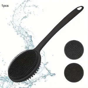Lazy Silicone Back Scrubber, Wall-Mounted Hand-Free Design, Multi-Use Bath Massage Tool, Practical Home Bathroom Essential