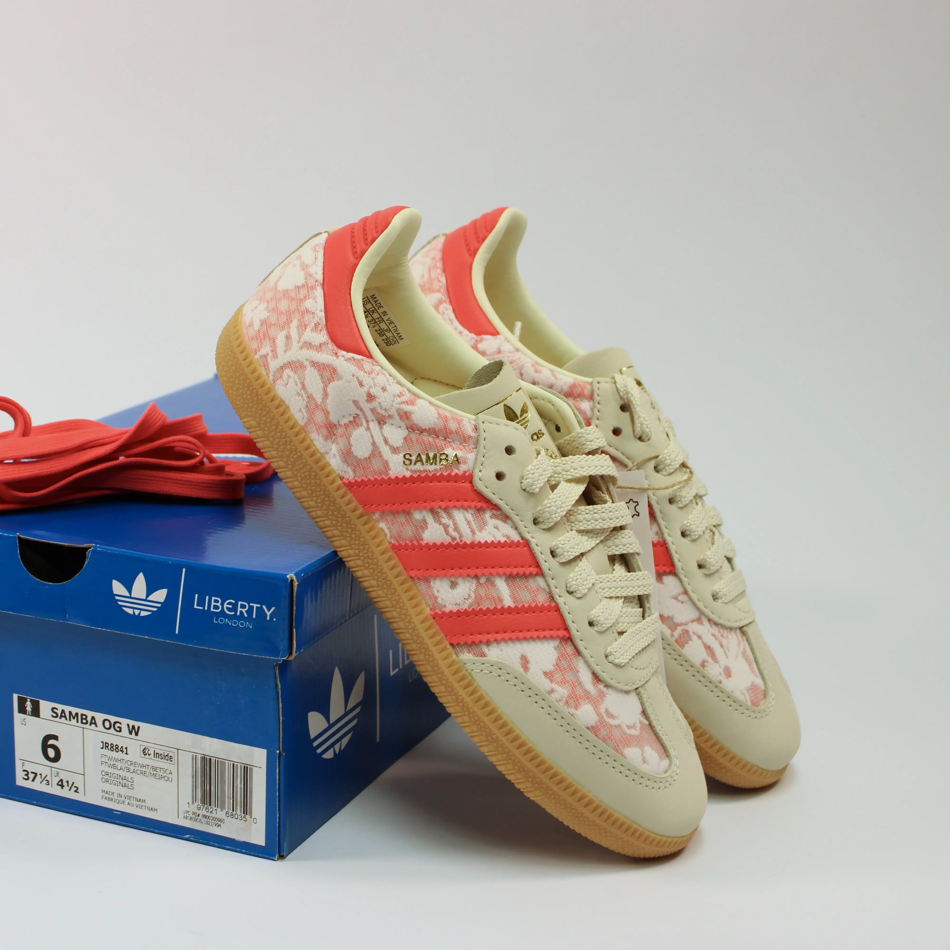 Adidas Samba OG Liberty London Better Scarlet Women's Sneaker - Authentic Brand New Shoes JR8841