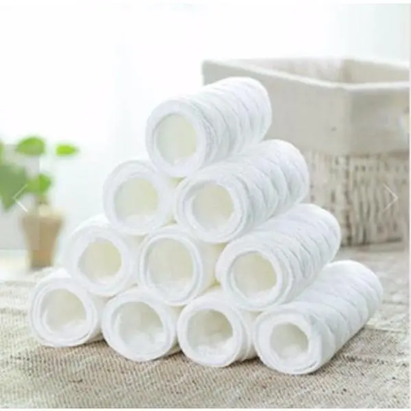 Gifts Reusable Baby Diaper，Unisex Baby Boys Girls Birdseye Flatfold Cloth Diapers Multipack White