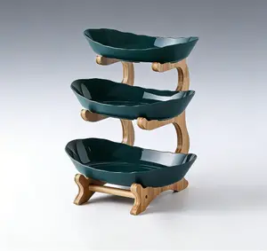 Fruit Stand – Double Tier Layer Luxury Elegant Fruit Bowl for Kitchen Counter, Space Saving Candy Dessert Tray for Living Room, Metal Fruit Basket with Creative Display, Versatile Snack Organizer