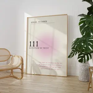 Angel Number Posters Unframed ,Lucky Poster,Angel Number Poster,Angel Number Wall Art Print,Universe Spiritual Sign | Bedroom Wall Art | Affirmations | Trendy Decor