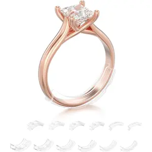 Invisible Ring Sizer Adjuster for Loose Rings Women Men-12 Pack,12 Sizes for Different Band Widths, Ring Size Adapter Reducer Spacer  Guards for Any Thin Wide Rings